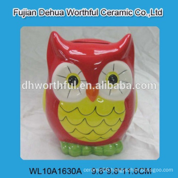 Popular owl shaped ceramic piggy coin bank